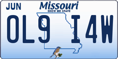 MO license plate OL9I4W