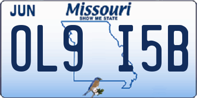 MO license plate OL9I5B
