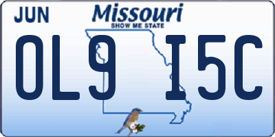MO license plate OL9I5C