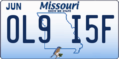MO license plate OL9I5F