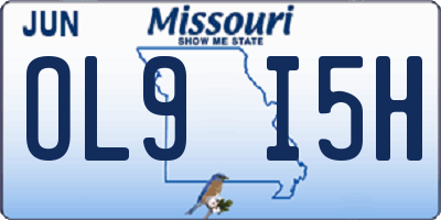 MO license plate OL9I5H