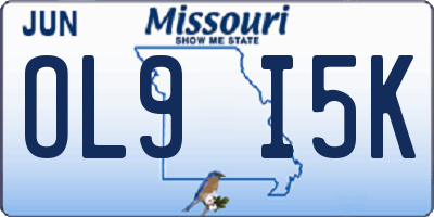 MO license plate OL9I5K