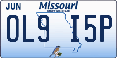 MO license plate OL9I5P
