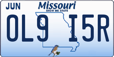 MO license plate OL9I5R