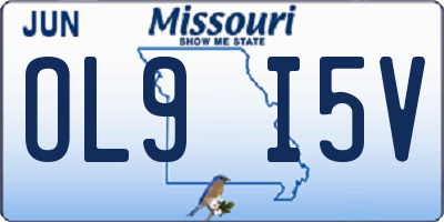 MO license plate OL9I5V