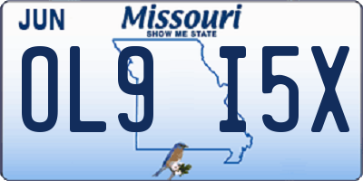 MO license plate OL9I5X