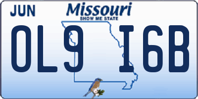 MO license plate OL9I6B