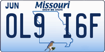 MO license plate OL9I6F