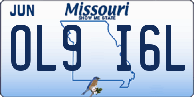 MO license plate OL9I6L