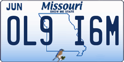 MO license plate OL9I6M