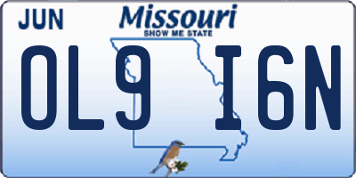 MO license plate OL9I6N