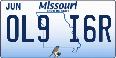 MO license plate OL9I6R