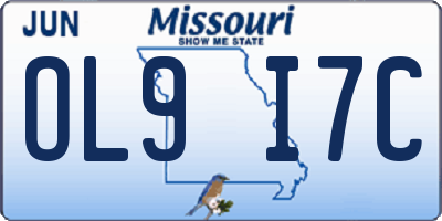 MO license plate OL9I7C