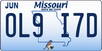 MO license plate OL9I7D