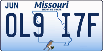 MO license plate OL9I7F