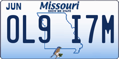 MO license plate OL9I7M