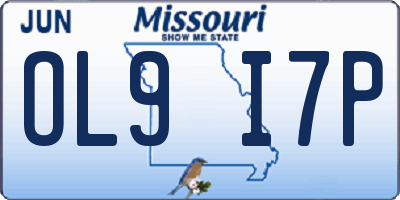 MO license plate OL9I7P