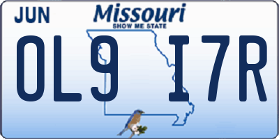 MO license plate OL9I7R