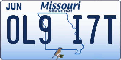 MO license plate OL9I7T