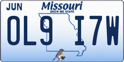 MO license plate OL9I7W