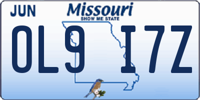 MO license plate OL9I7Z