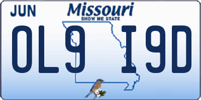 MO license plate OL9I9D