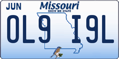 MO license plate OL9I9L