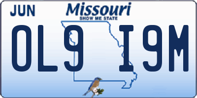 MO license plate OL9I9M