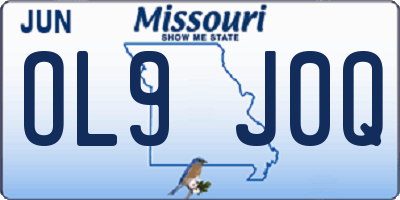 MO license plate OL9J0Q