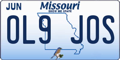 MO license plate OL9J0S