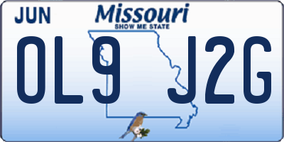 MO license plate OL9J2G