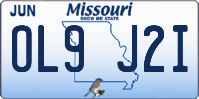 MO license plate OL9J2I