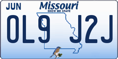 MO license plate OL9J2J