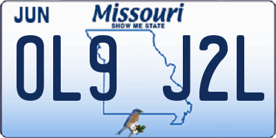 MO license plate OL9J2L
