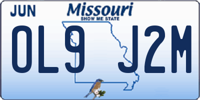 MO license plate OL9J2M