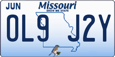 MO license plate OL9J2Y
