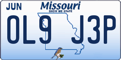 MO license plate OL9J3P