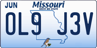MO license plate OL9J3V