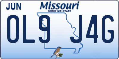 MO license plate OL9J4G