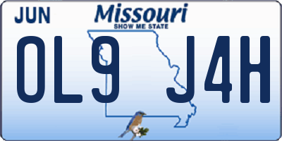 MO license plate OL9J4H