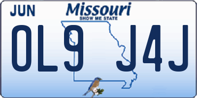 MO license plate OL9J4J