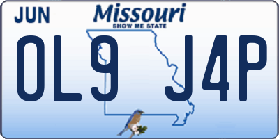 MO license plate OL9J4P