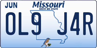 MO license plate OL9J4R