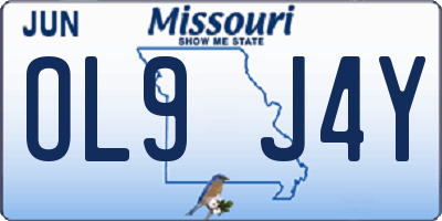 MO license plate OL9J4Y