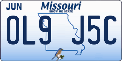 MO license plate OL9J5C