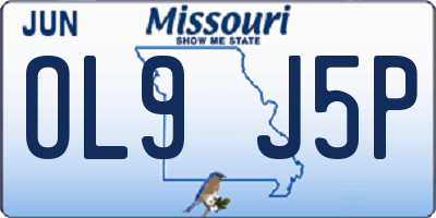 MO license plate OL9J5P