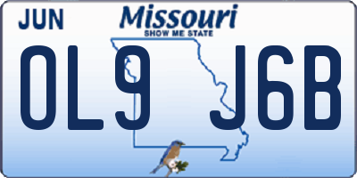 MO license plate OL9J6B
