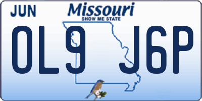 MO license plate OL9J6P