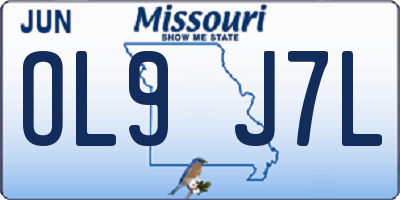 MO license plate OL9J7L