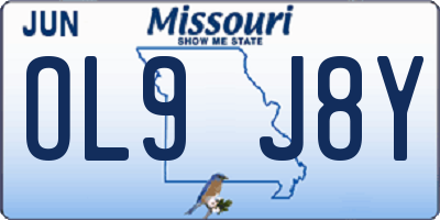 MO license plate OL9J8Y